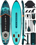 Bass Hunter 11.5ft Extra Wide Inflatable Stand Up Paddle Board for Fishing
