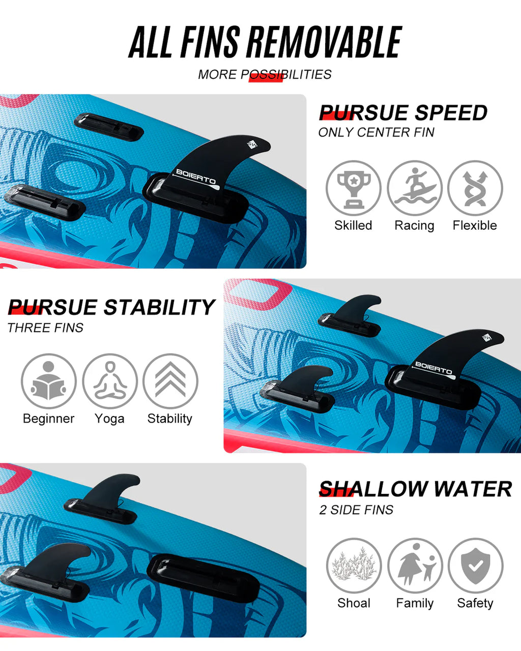 Boietro Totem 10.5ft Inflatable Stand Up Paddle Board with Premium Sup Accessories