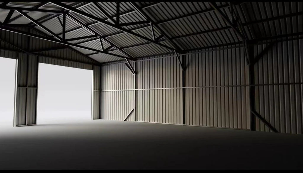Double Entrance Metal Garden Shed