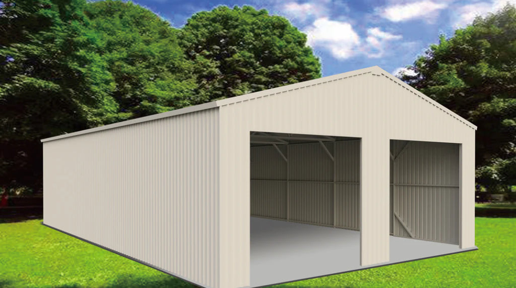 Double Entrance Metal Garden Shed