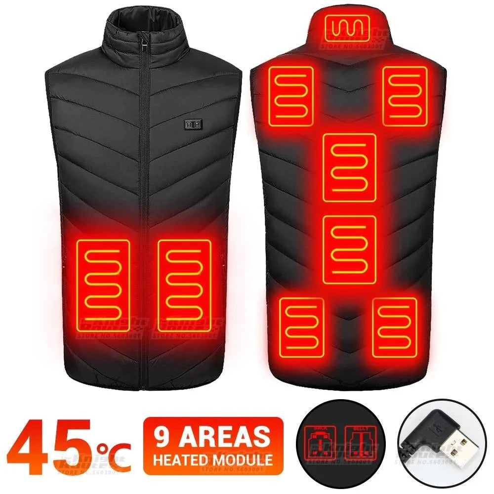 HOODED & NON HOODED Kids 9 Zone Heated Electric Vest/Jacket